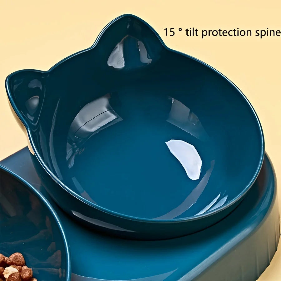 Cozy Cat Bowl Set with Water Feeder