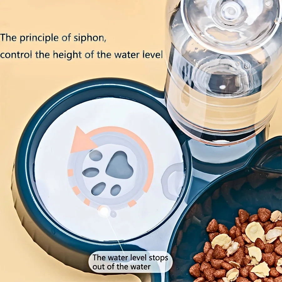 Cozy Cat Bowl Set with Water Feeder