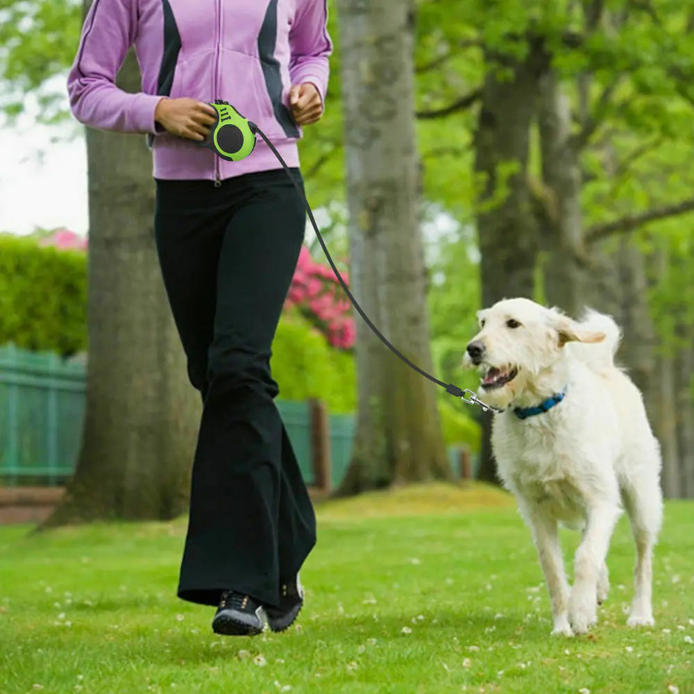 16.5' Automatic Retractable Dog Leash Pet Collar